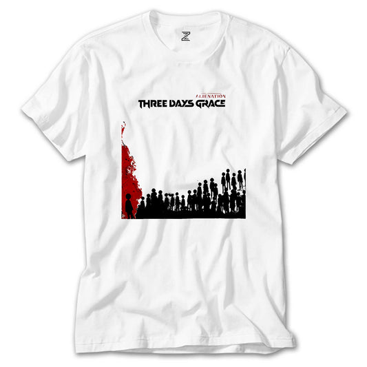 Three Days Grace Alienation Album Beyaz Tişört