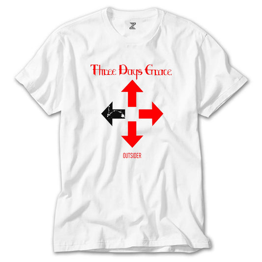 Three Days Grace Outsider Beyaz Tişört