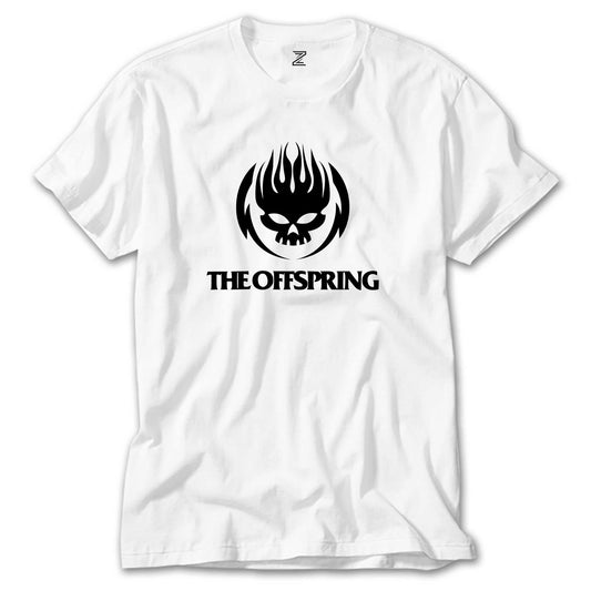 The Offspring Logo Skull Text Beyaz Tişört