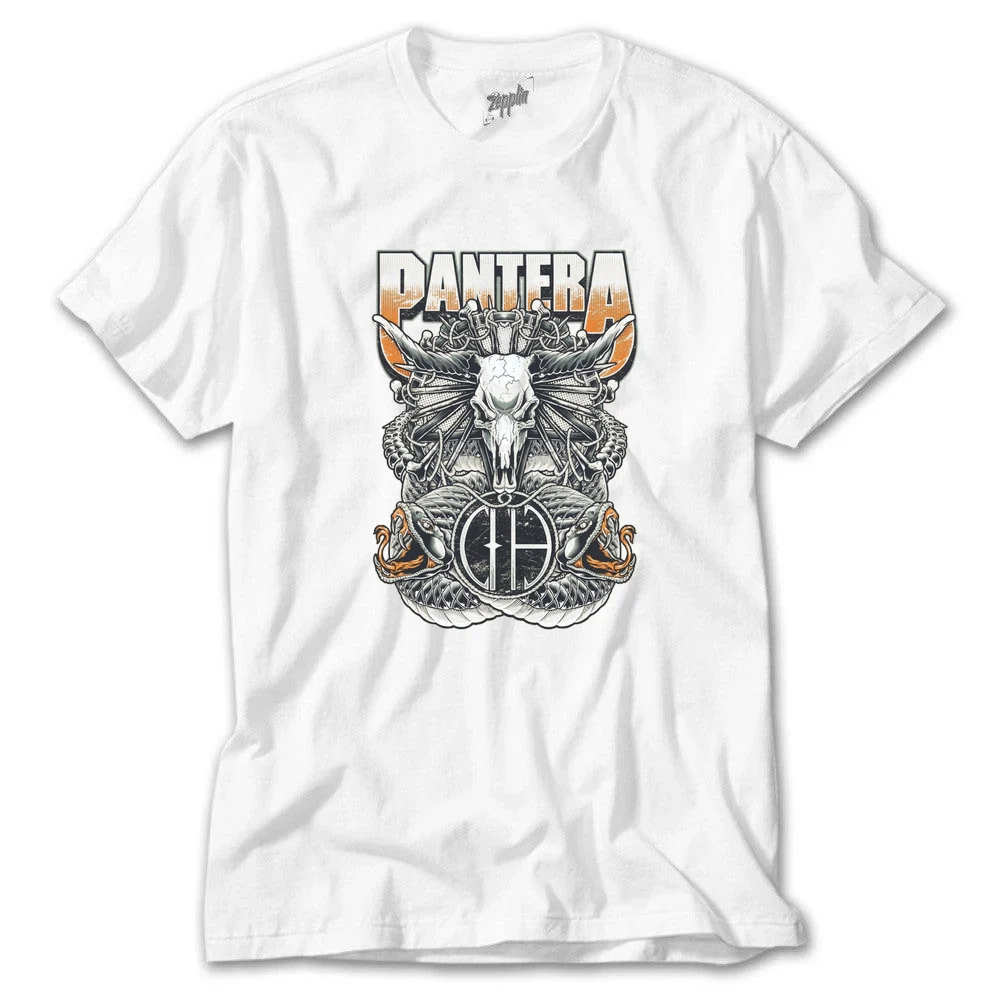 Pantera Rock Band - Ink - Metal - Art Beyaz Tişört