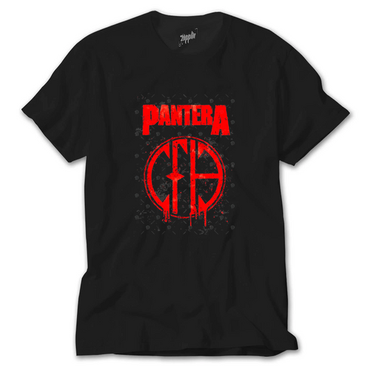 Pantera Rock Band - 'Pantera Band Logo' Poster, Picture, Metal Print, Paint By Supergaff Siyah Tişört