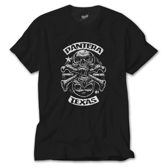 Pantera Rock Band - PANTERA Texas Siyah Tişört