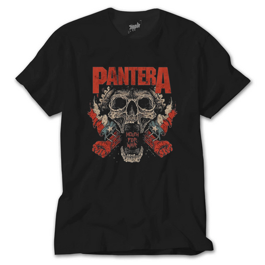 Pantera Rock Band - Skulltastic Showcase Of Art & Illustration Inspiration Siyah Tişört