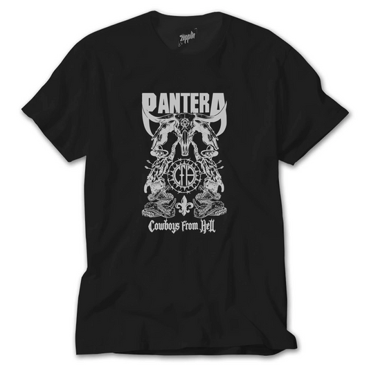 Pantera Rock Band - Pantera Tattoo Design Siyah Tişört