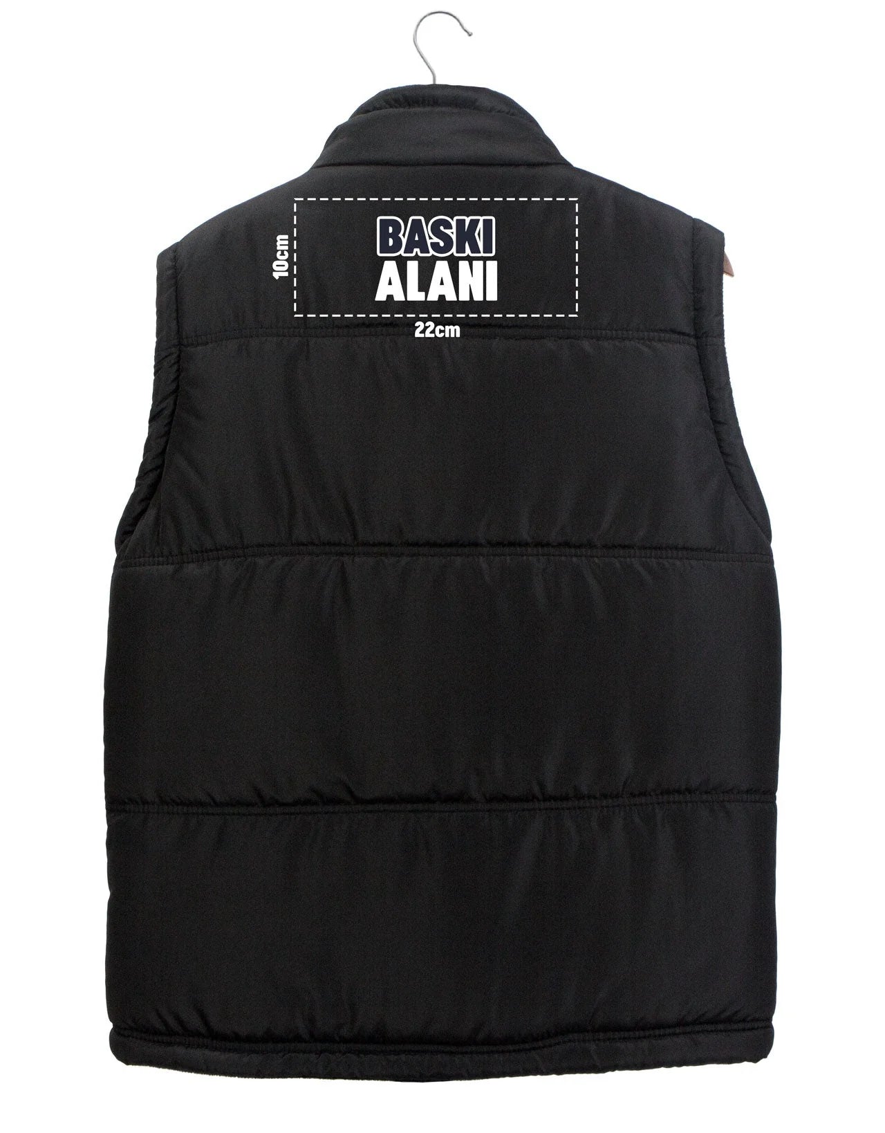 Yelek Logo Baskılı Nakışlı Siyah Toptan