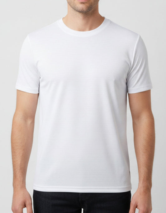 Premium Basic Beyaz Spor Tişört (Baskısız)