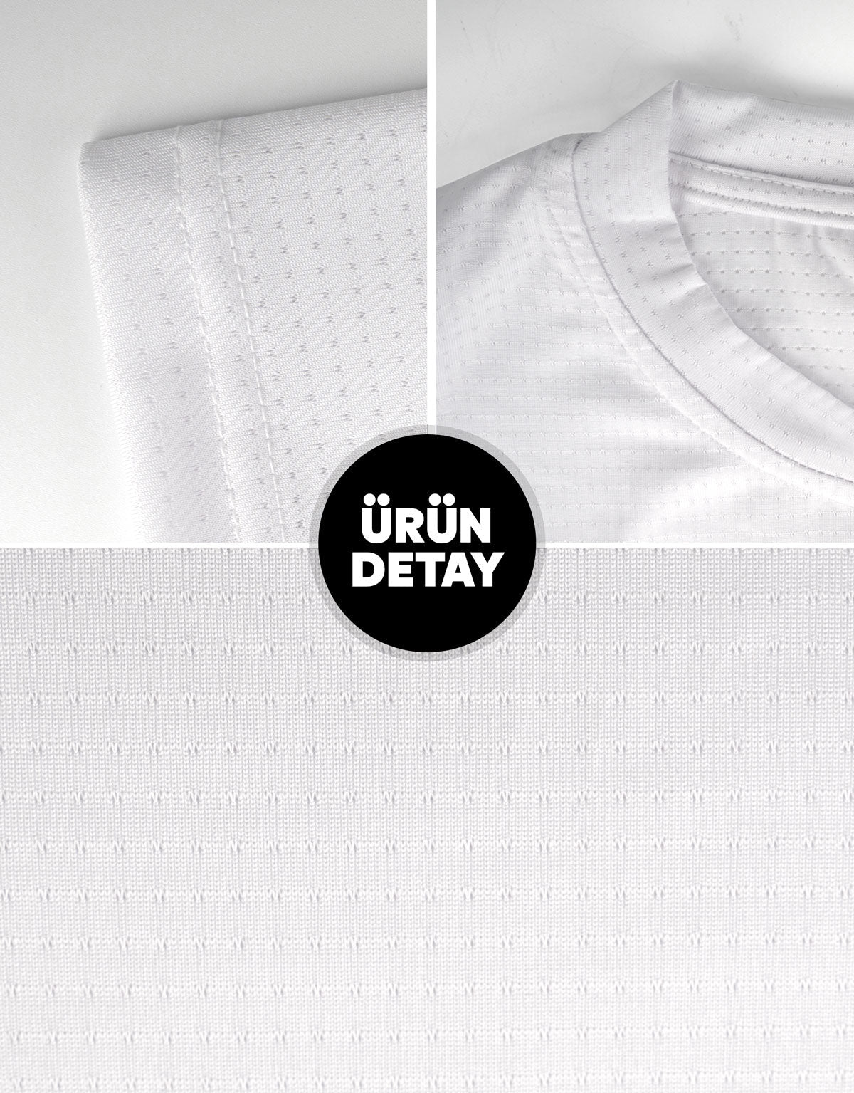 Premium Basic Beyaz Spor Tişört (Baskısız)