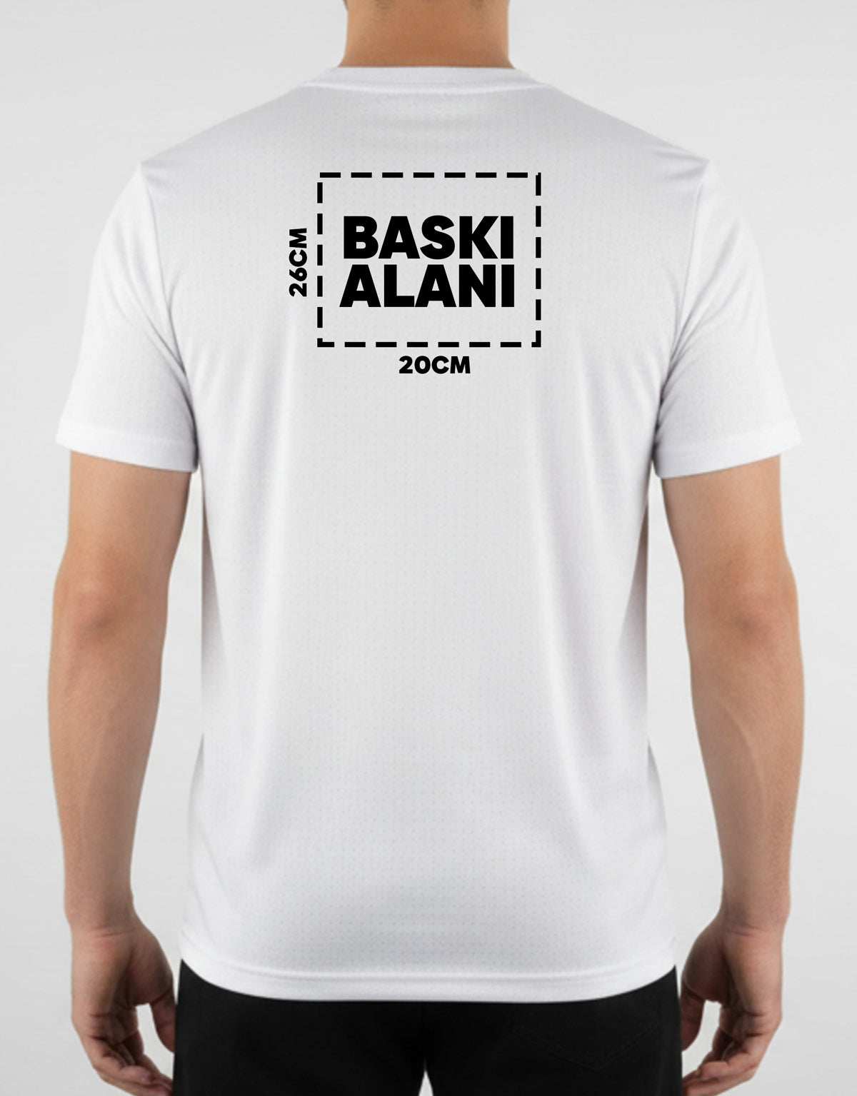 Logo Baskılı Beyaz Spor Tişört Toptan