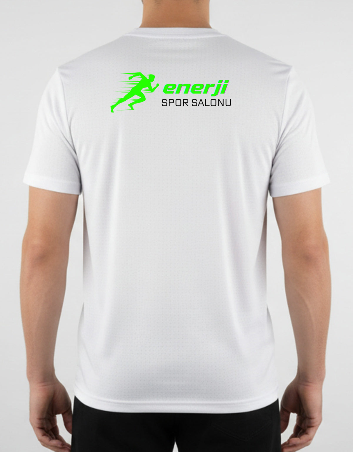 Logo Baskılı Beyaz Spor Tişört Toptan