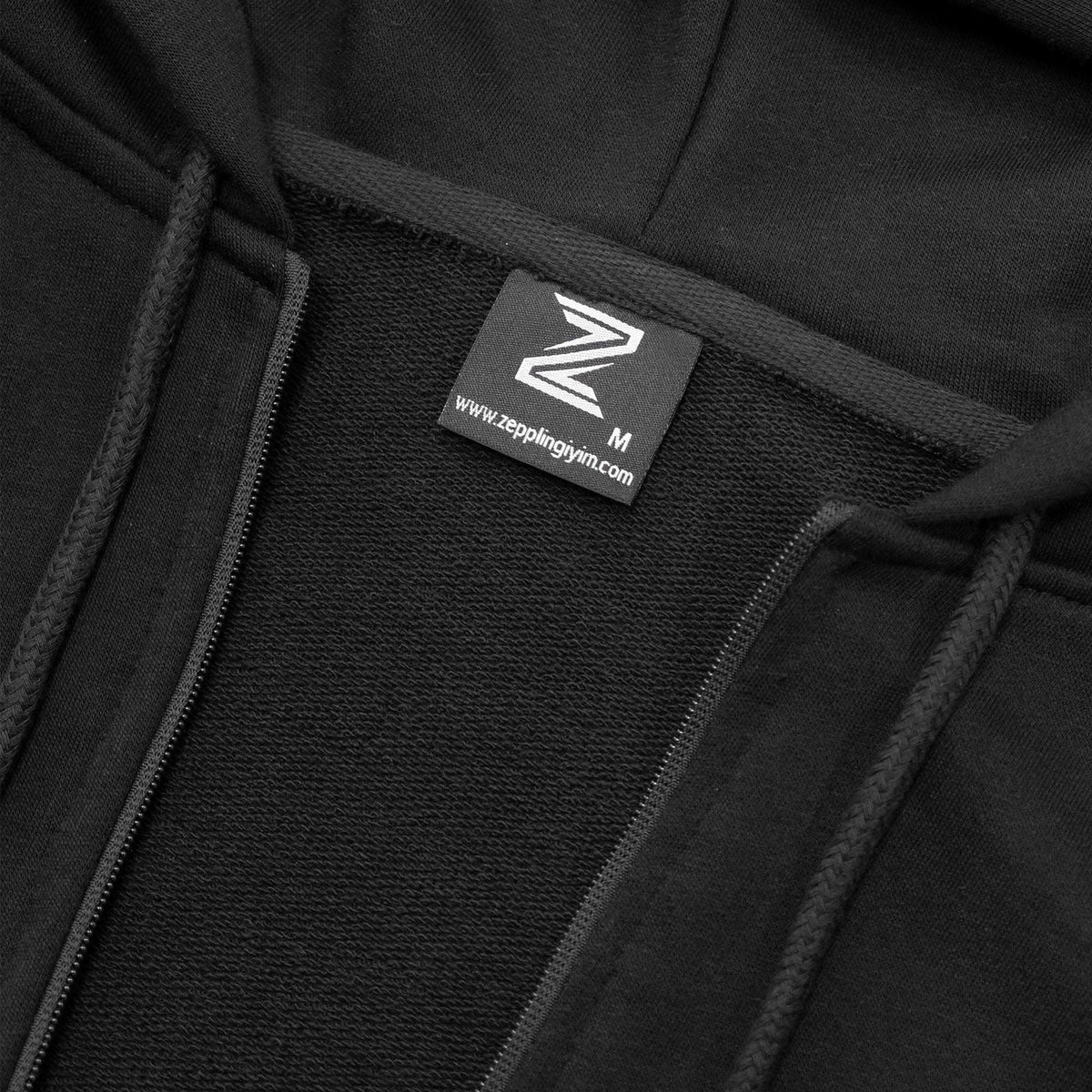 Php Tags Siyah Fermuarlı Kapşonlu Sweatshirt