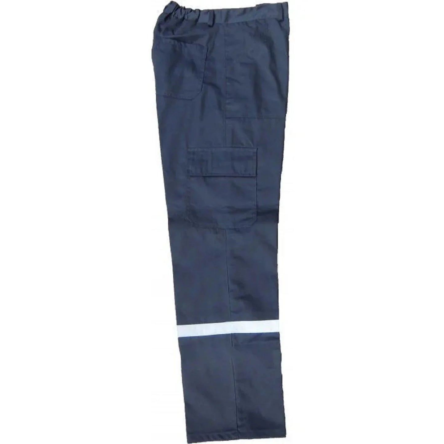 İş Pantolonu Gri Reflektörlü Kışlık Cepli Gabardin Baskısız