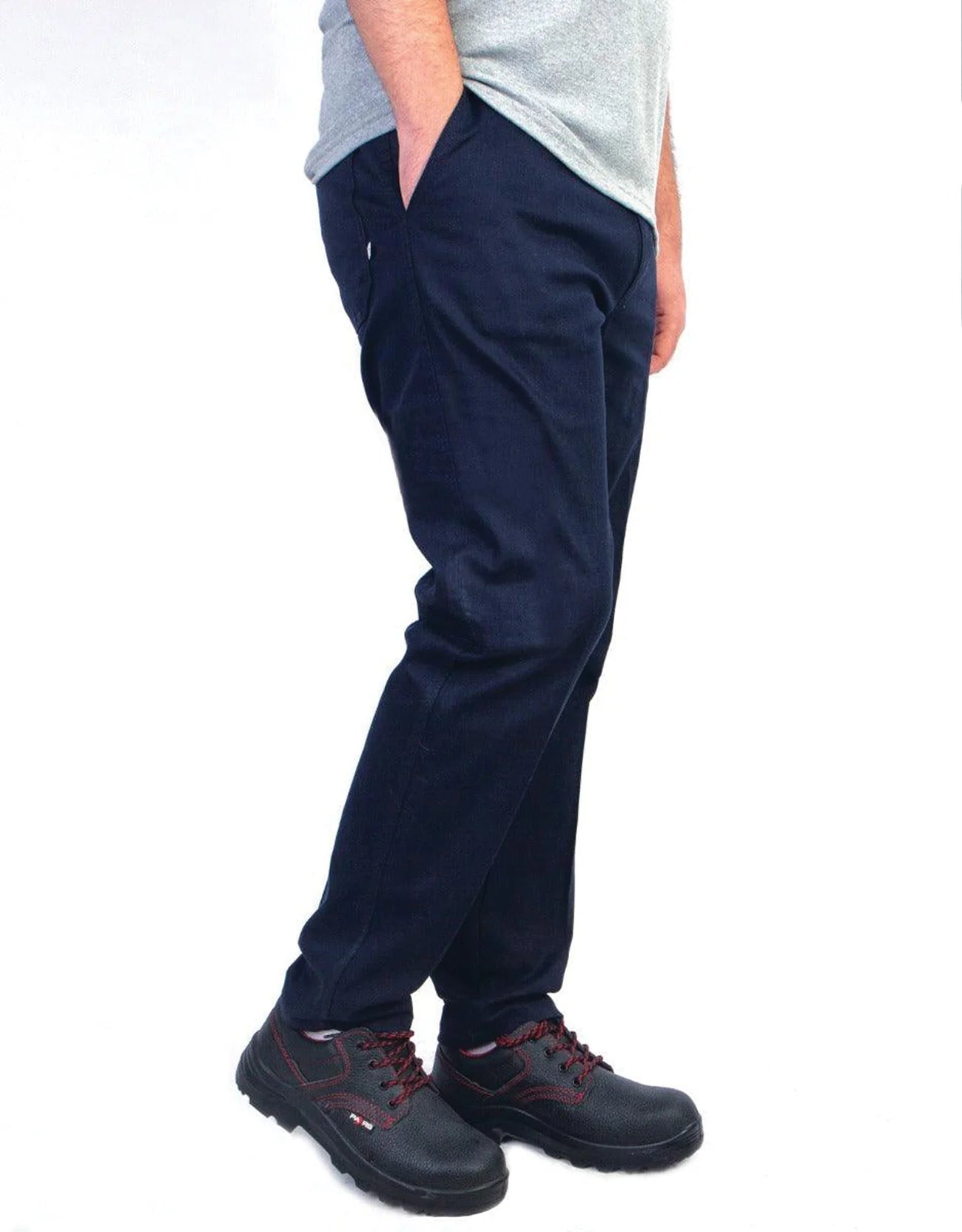 İş Pantolonu Kargo Cepli Lacivert Gabardin Baskılı