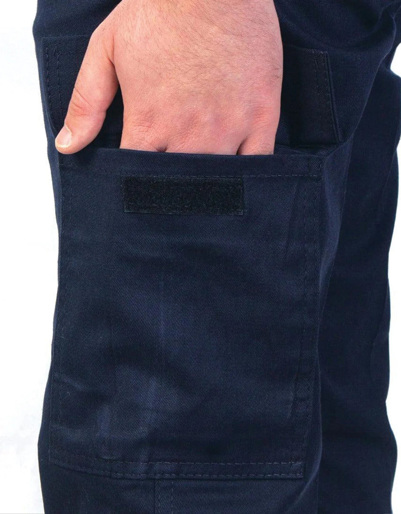 İş Pantolonu Kargo Cepli Lacivert Gabardin Baskılı