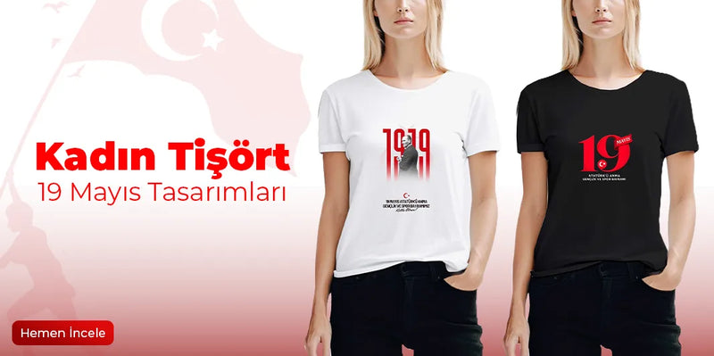19 Mayıs Kadın Tişört