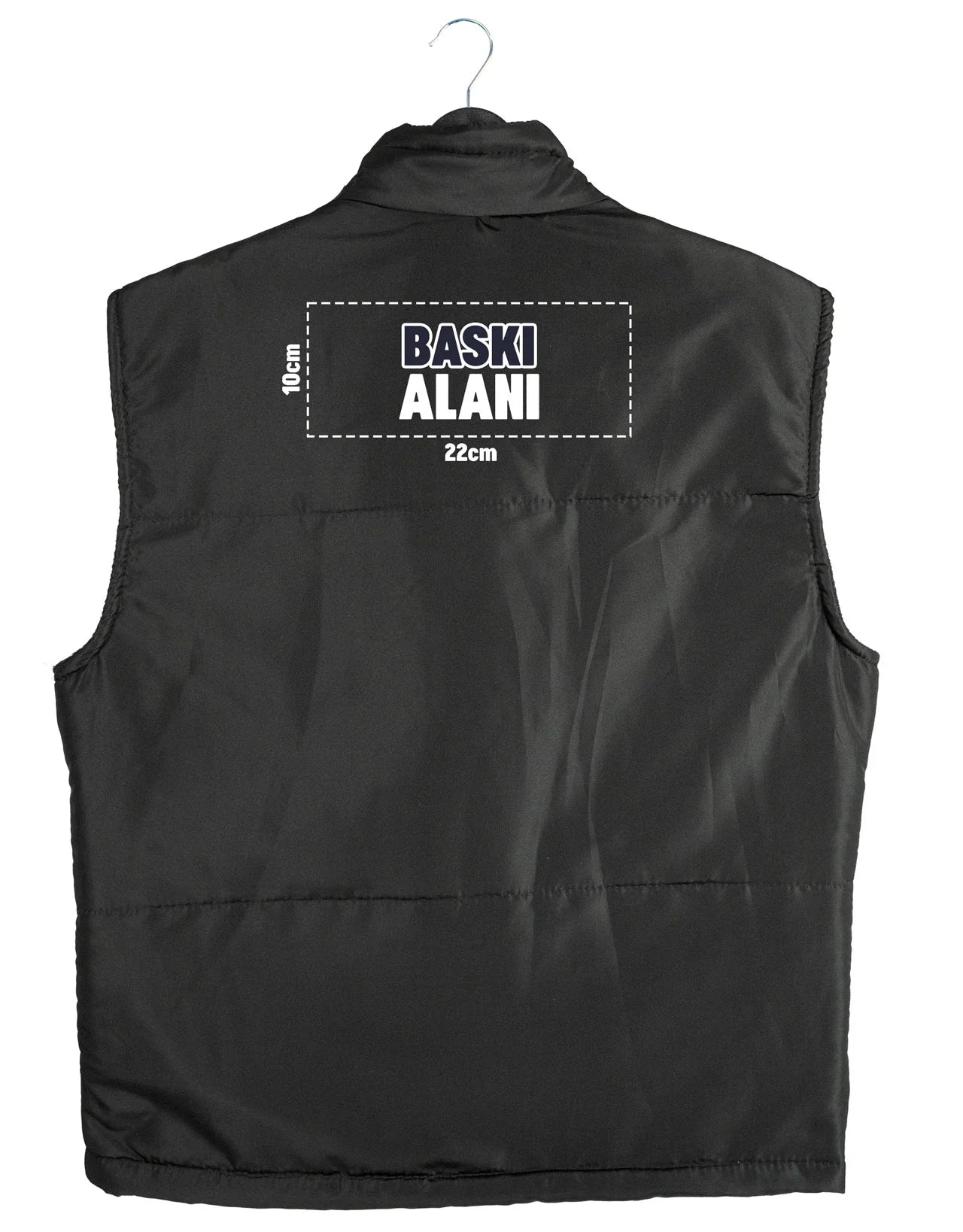 Logo Baskılı Yelek Siyah Toptan