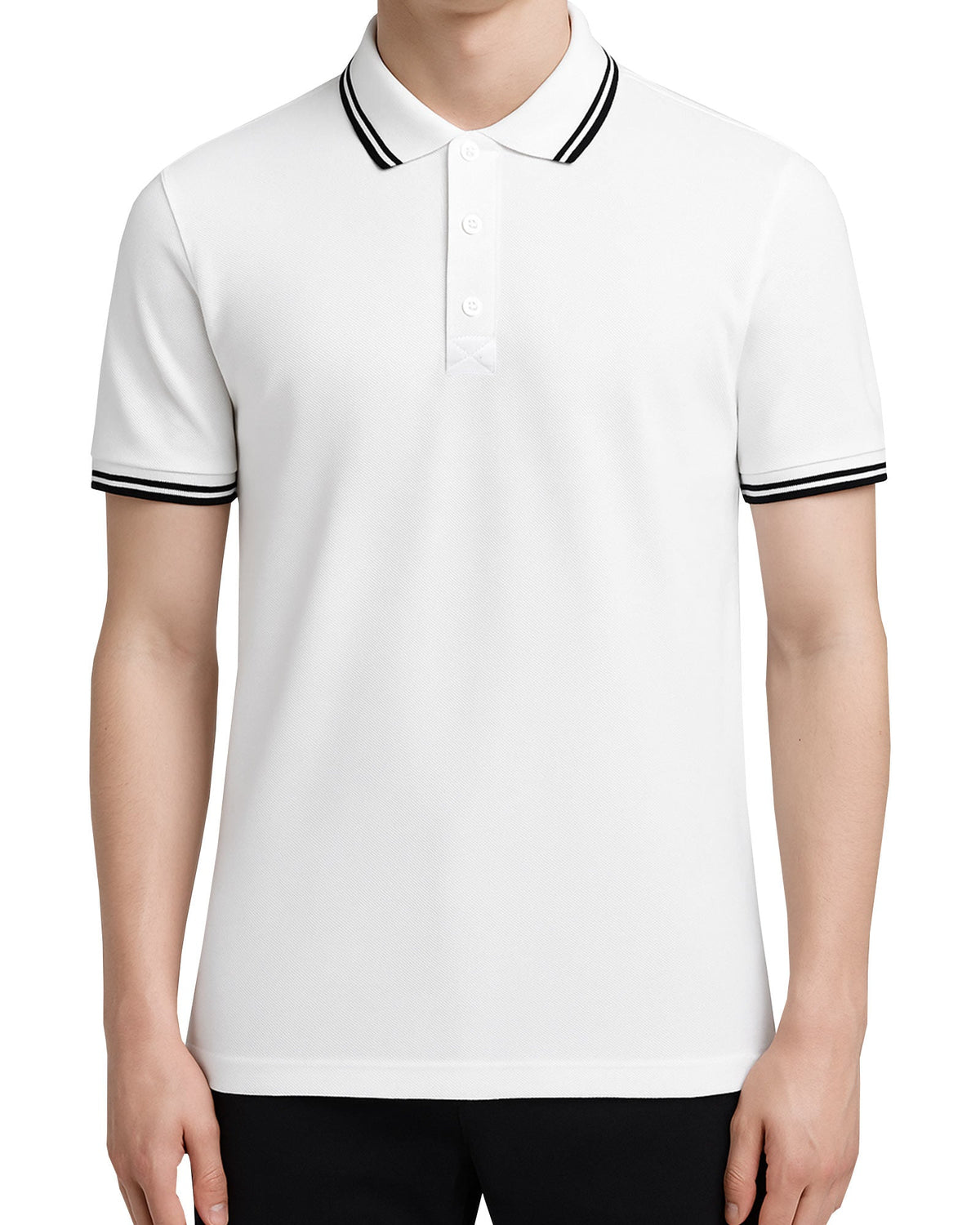 Basic Beyaz Polo Yaka Tişört