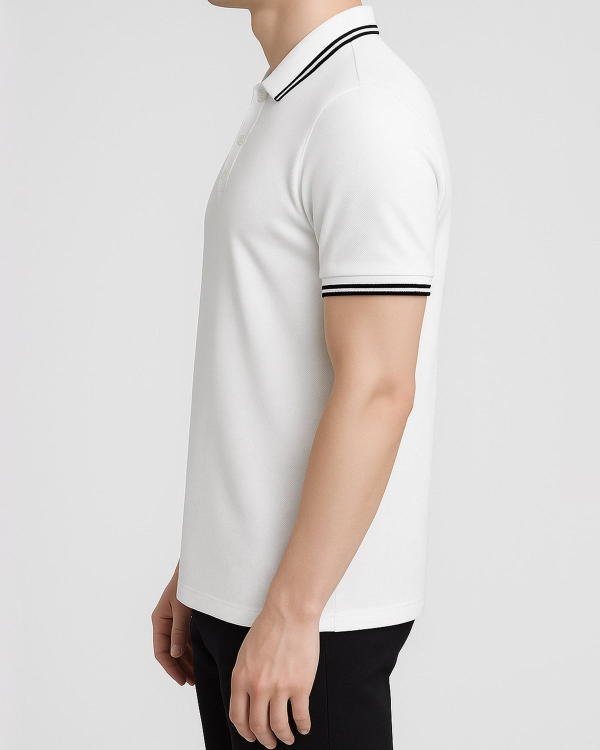 Basic Beyaz Polo Yaka Tişört