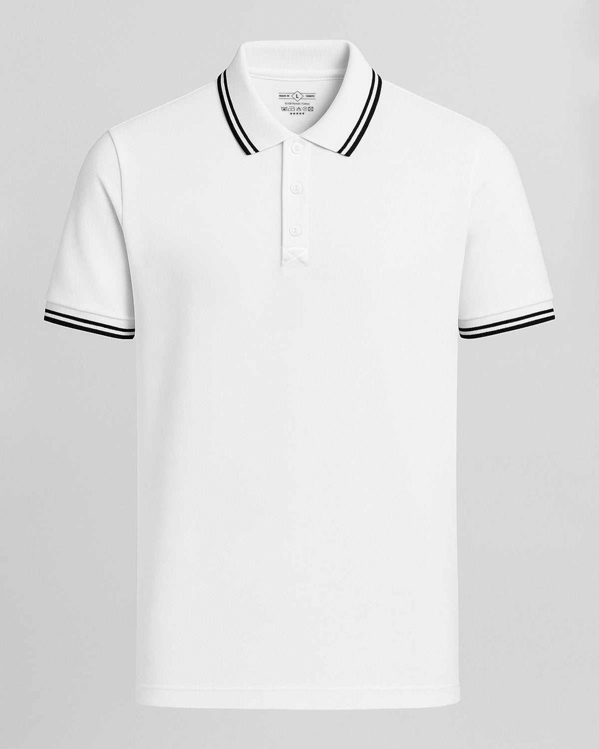 Basic Beyaz Polo Yaka Tişört