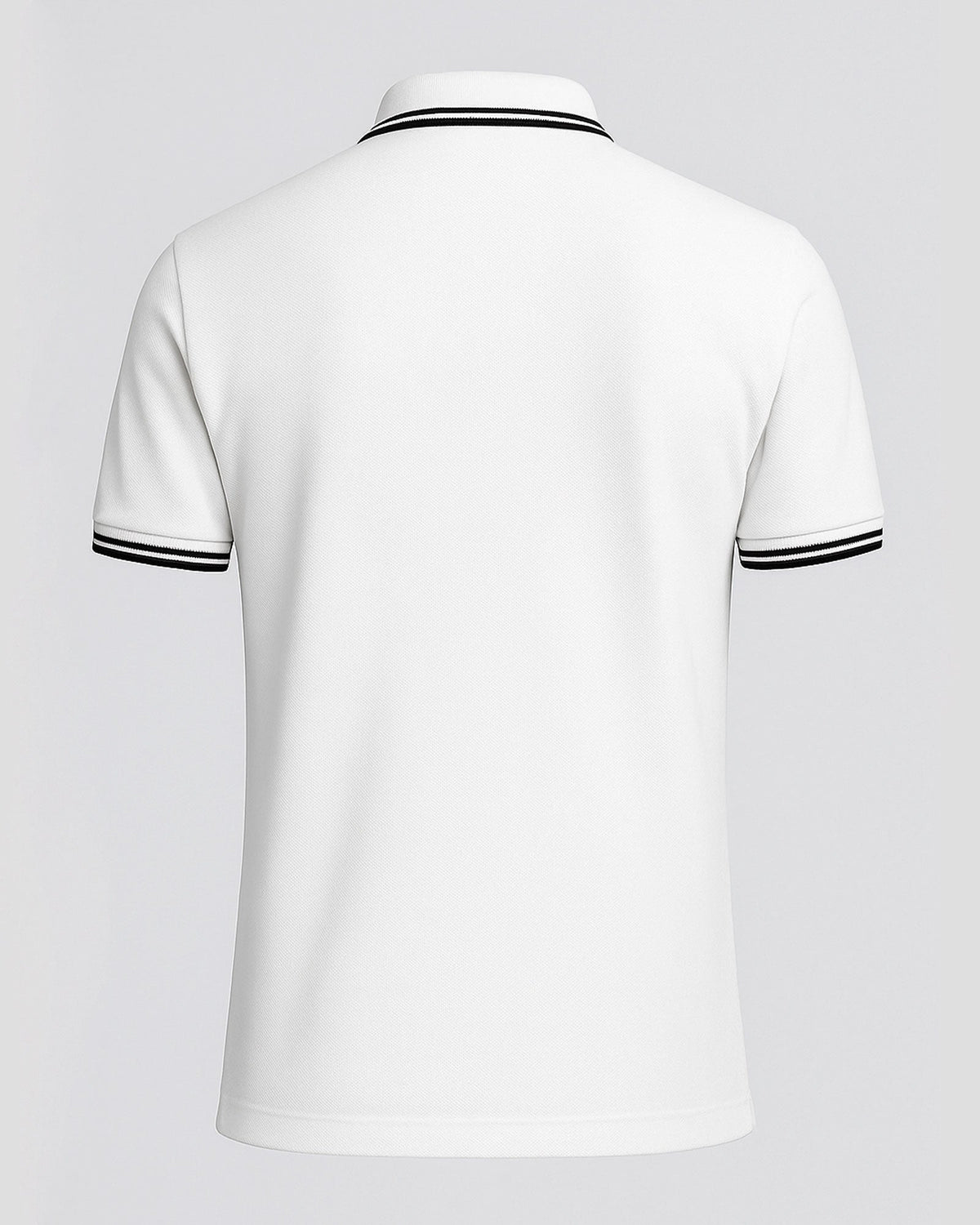 Premium Logo Baskılı Polo Yaka Beyaz Tişört Toptan