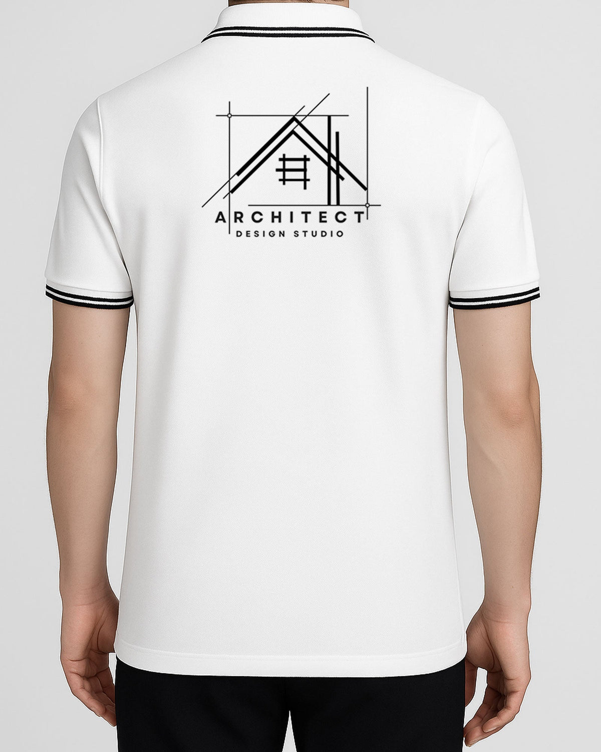 Premium Logo Baskılı Polo Yaka Beyaz Tişört Toptan