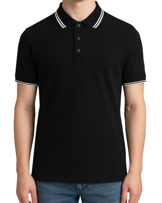 Basic Siyah Polo Yaka Tişört