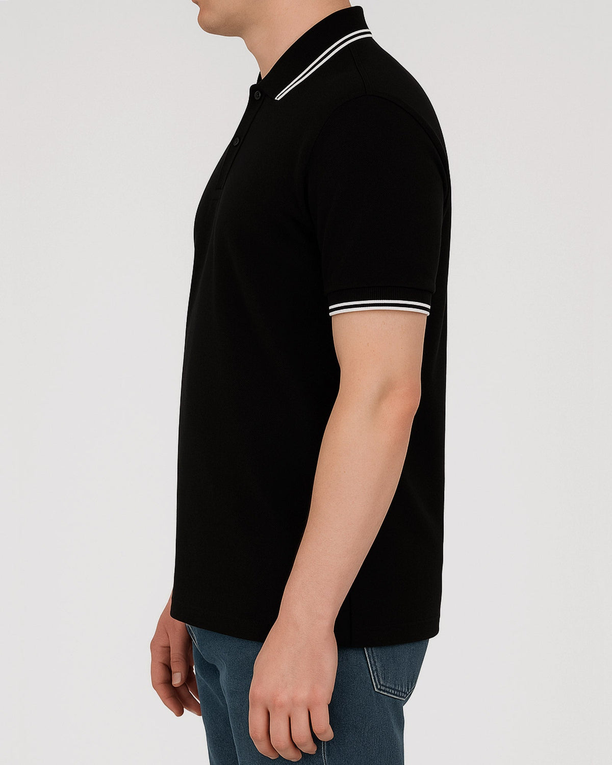 Basic Siyah Polo Yaka Tişört