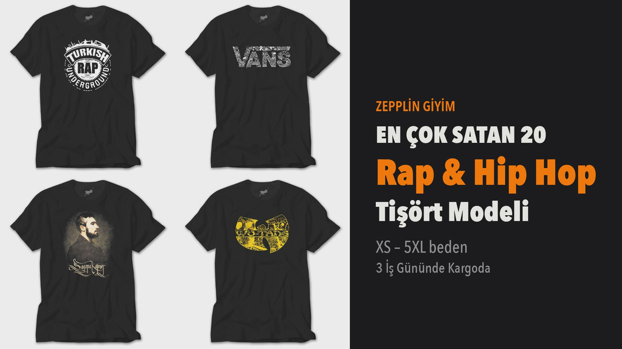 En Çok Satan 20 Rap & Hip Hop Tişört (yatay)