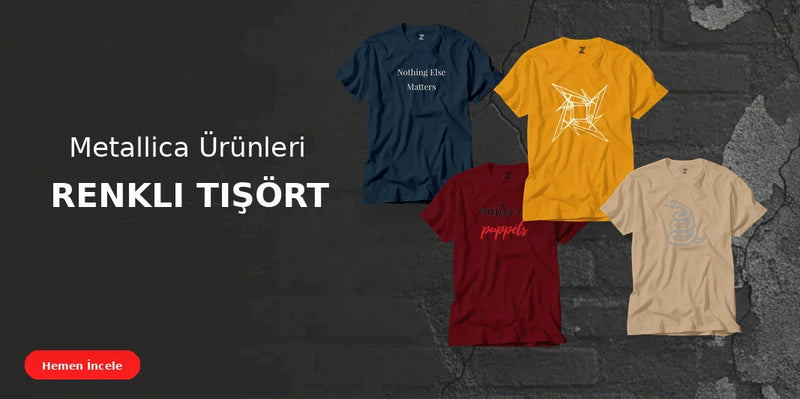 Metallica Renkli Tişört