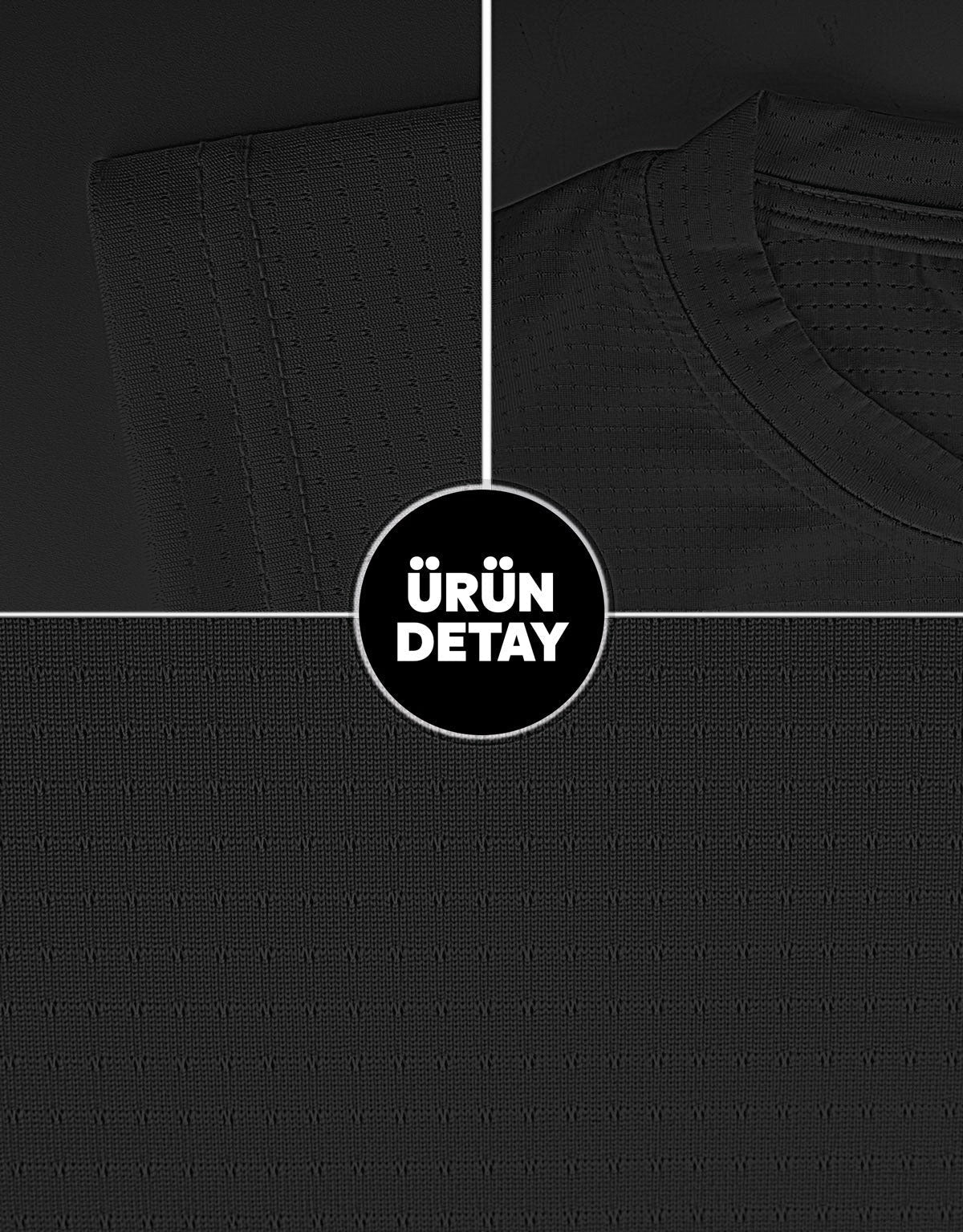 Premium Basic Siyah Spor Tişört (Baskısız)
