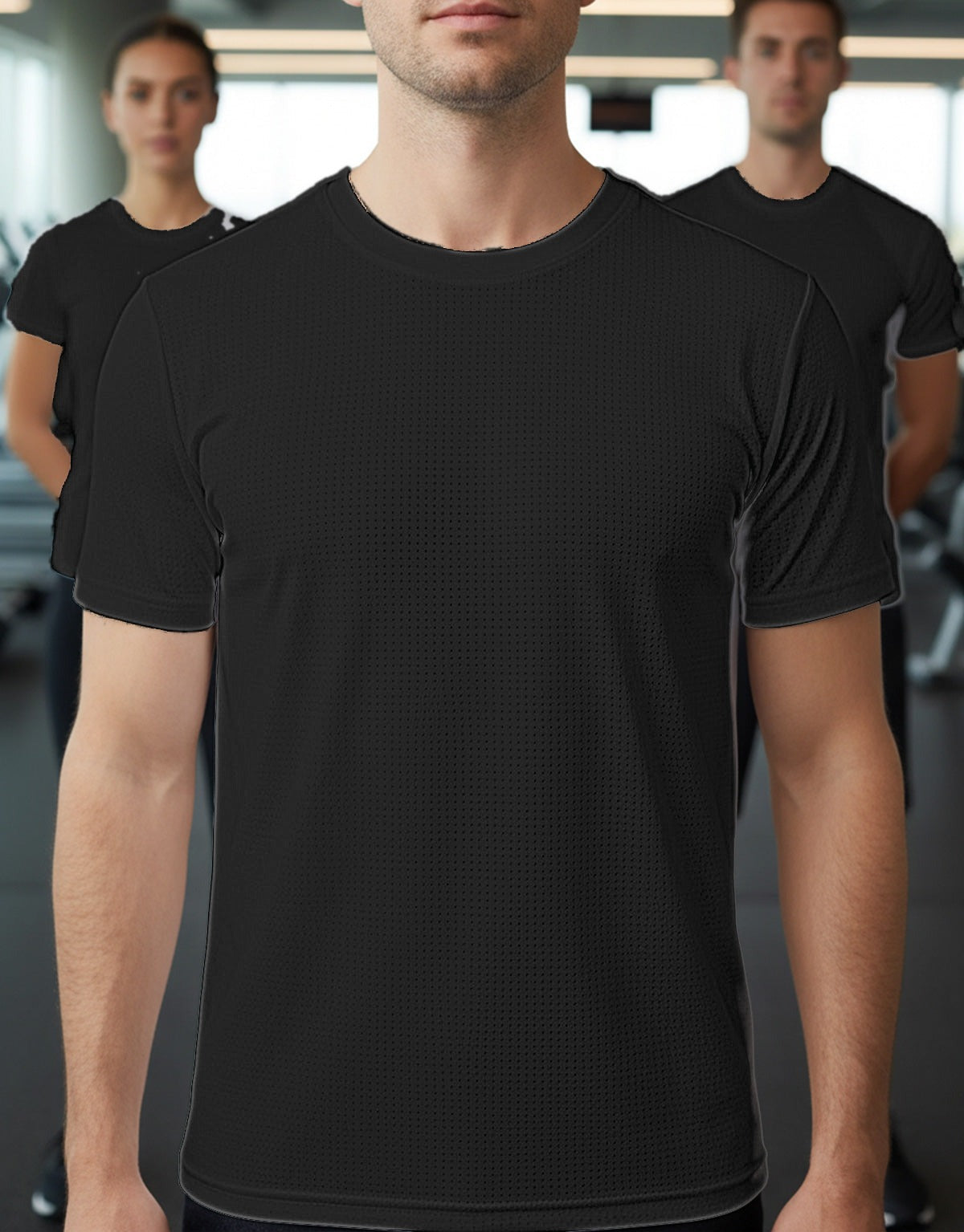 Premium Basic Siyah Spor Tişört (Baskısız)