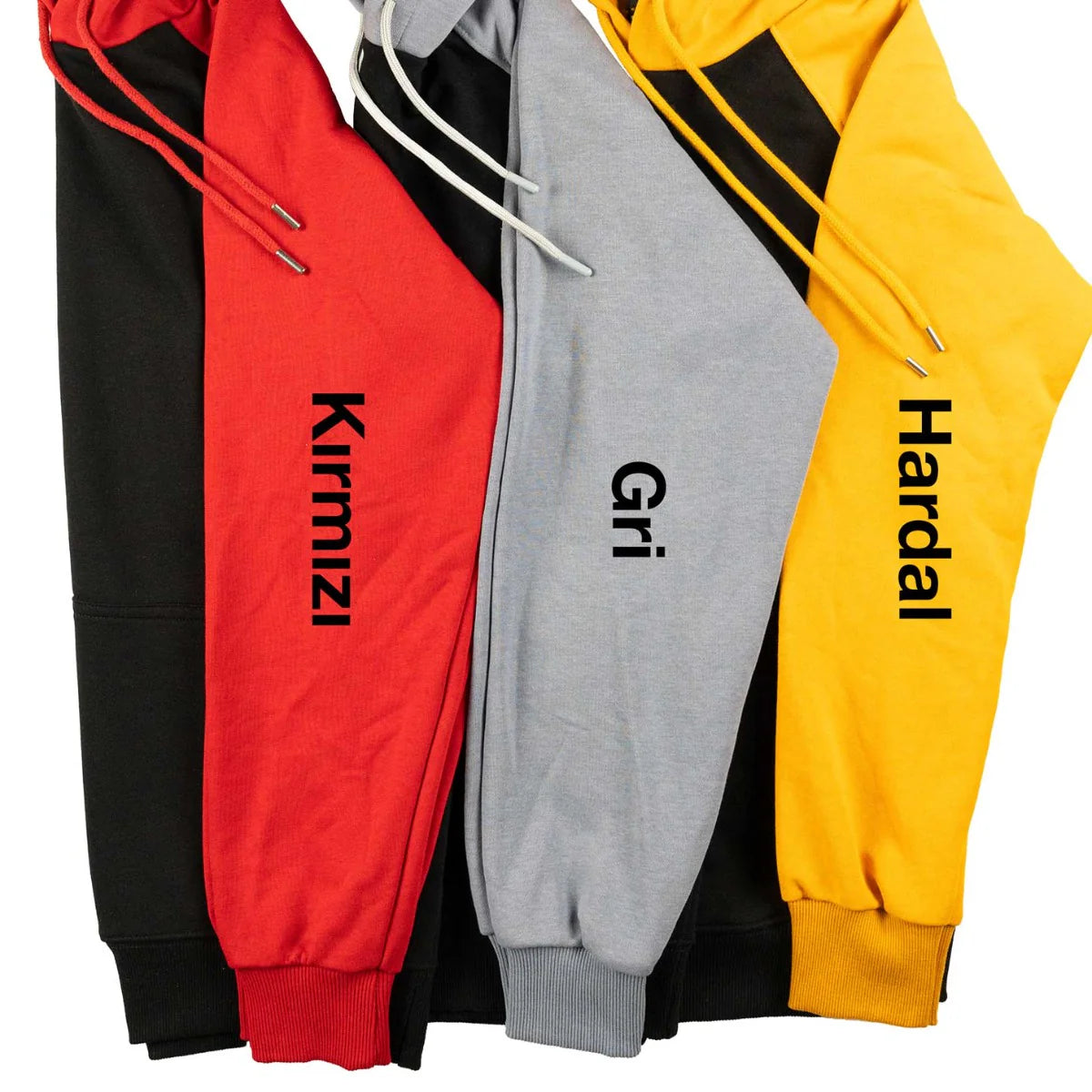 Baskılı Reglan Kol Kapşonlu Sweatshirt Gri Toptan
