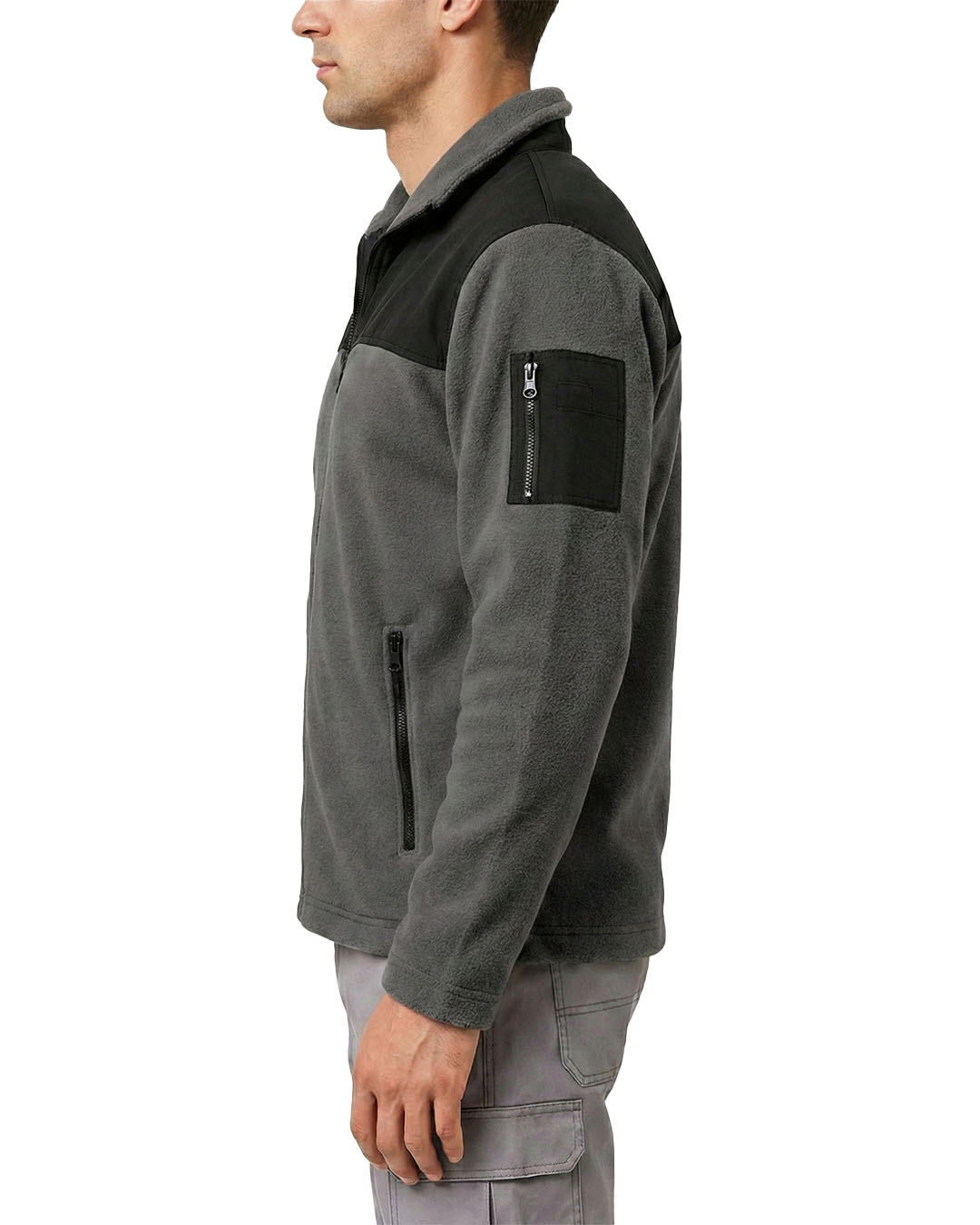Softshell Polar Baskılı Nakışlı Füme Toptan