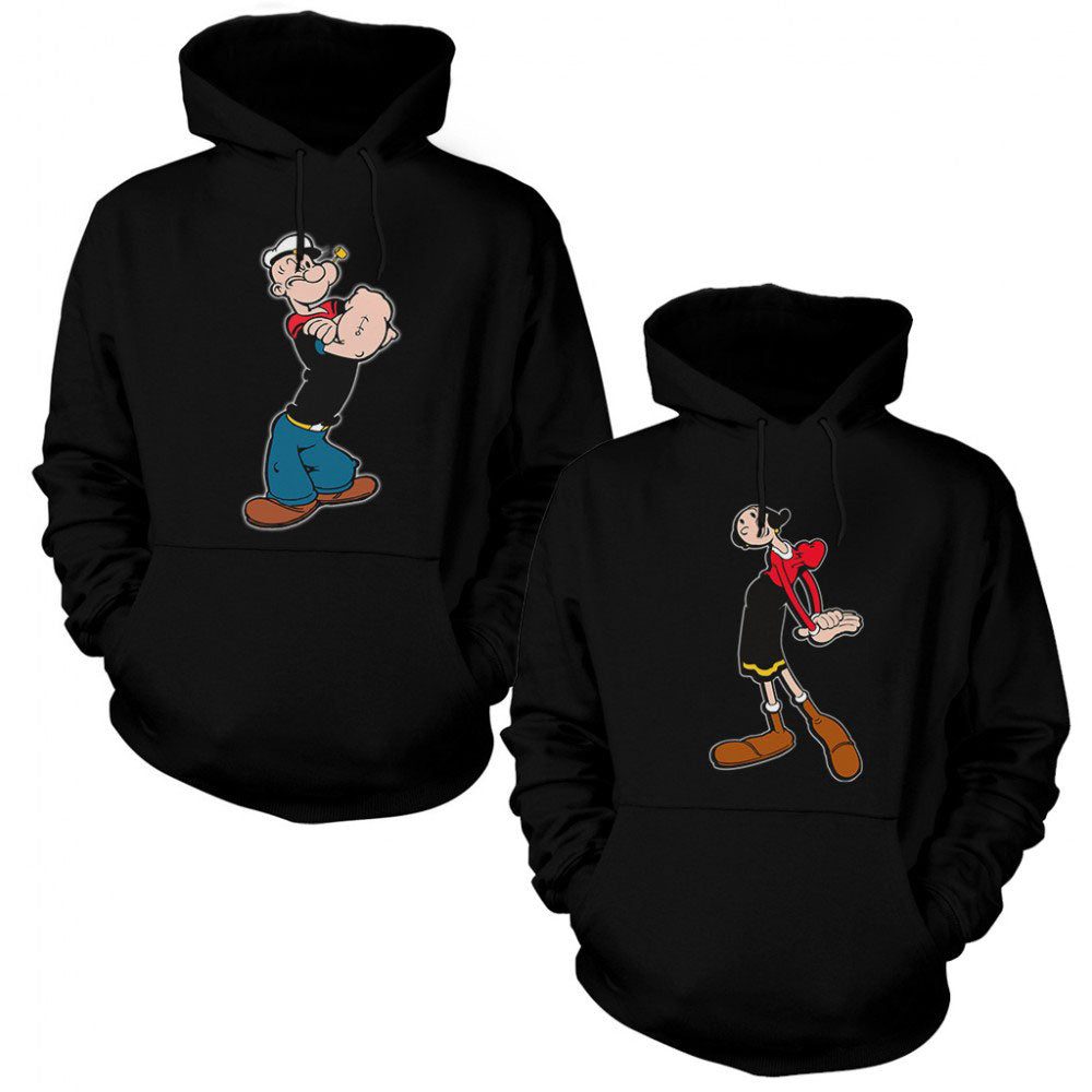 Temel Reis ve Safinaz Sevgili Çift Siyah Kapşonlu Sweatshirt Hoodie