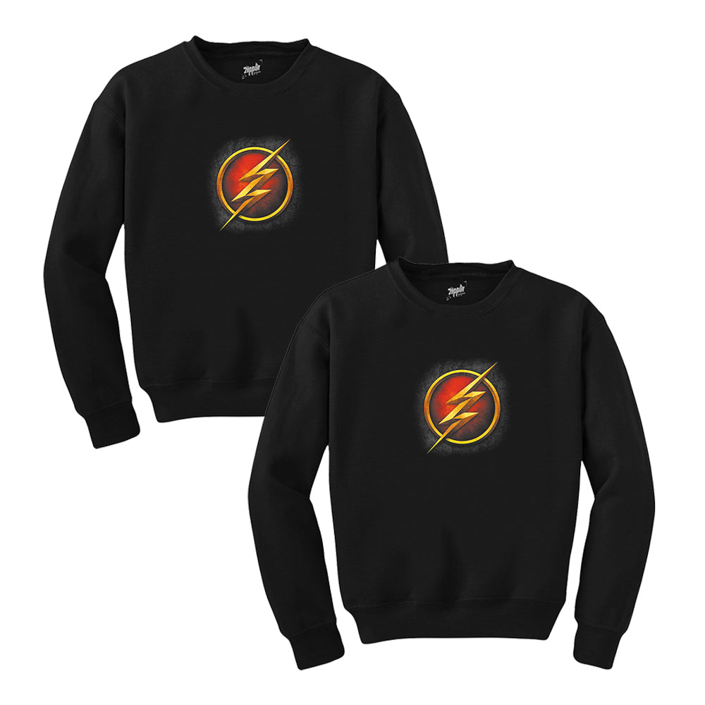 The Flash Sevgili Çift Siyah Sweatshirt