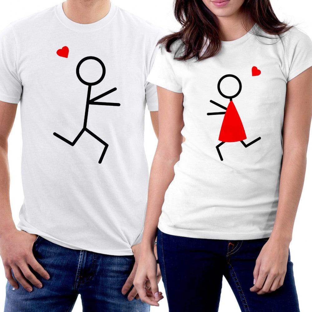 Cin Ali & Cin Ayşe Sevgili Çift Beyaz Tişört
