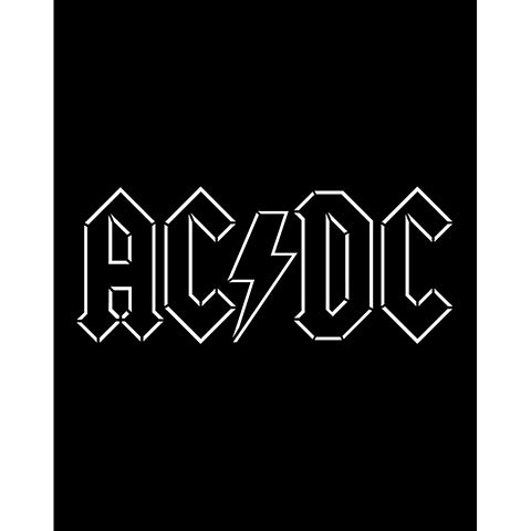 AC DC Logo Büyük Sırt Patch Yama