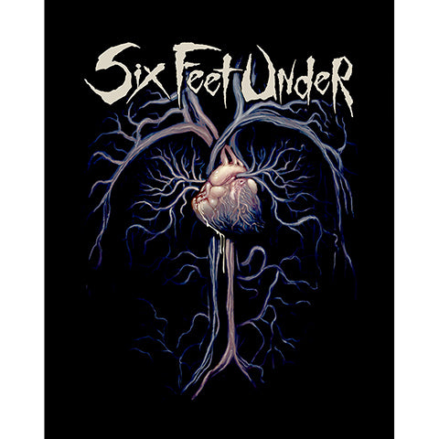 Six Feet Under Heart Büyük Sırt Patch Yama