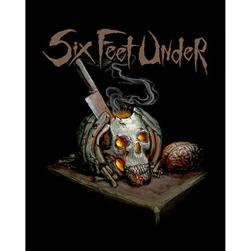 Six Feet Under Skull Knife Büyük Sırt Patch Yama