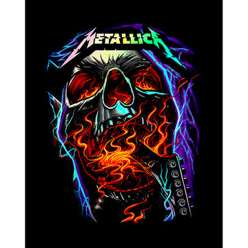 Metallica Skull Guitar Büyük Sırt Patch Yama