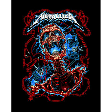 Metallica Lightning Skull Büyük Sırt Patch Yama