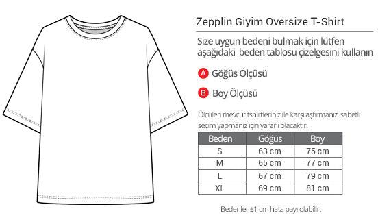 Basic Oversize Siyah Tişört (Baskısız) - Zepplingiyim