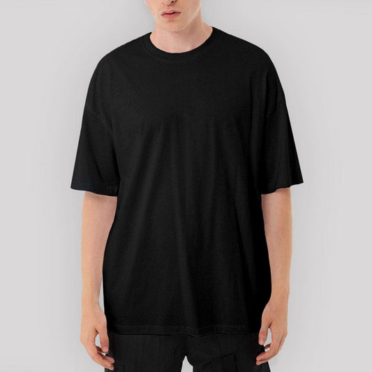 Basic Oversize Siyah Tişört (Baskısız) - Zepplingiyim