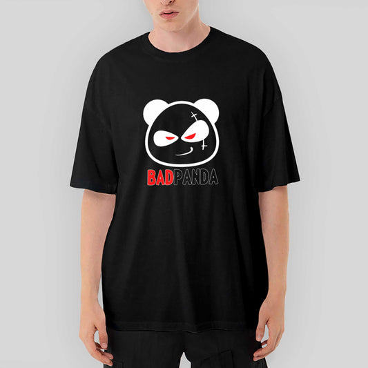 Baby Bad Panda Oversize Siyah Tişört - Zepplingiyim