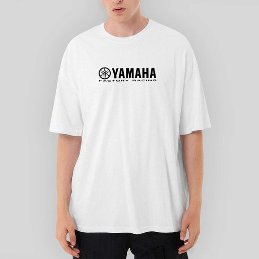 Yamaha Factory Racing Oversize Beyaz Tişört - Zepplingiyim