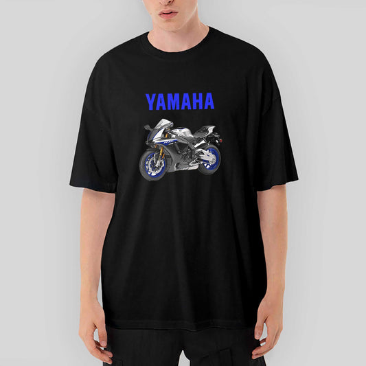 Yamaha Text R1M Oversize Siyah Tişört - Zepplingiyim