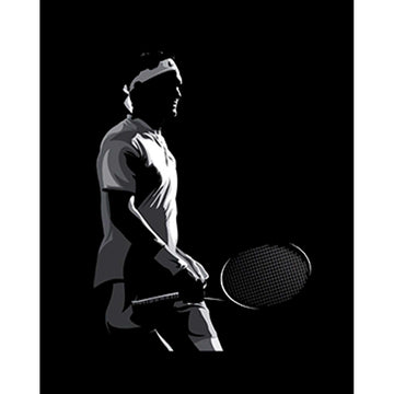 Roger Federer Siluet Büyük Sırt Patch Yama