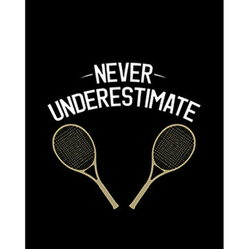 Tennis Never Underestimate Büyük Sırt Patch Yama