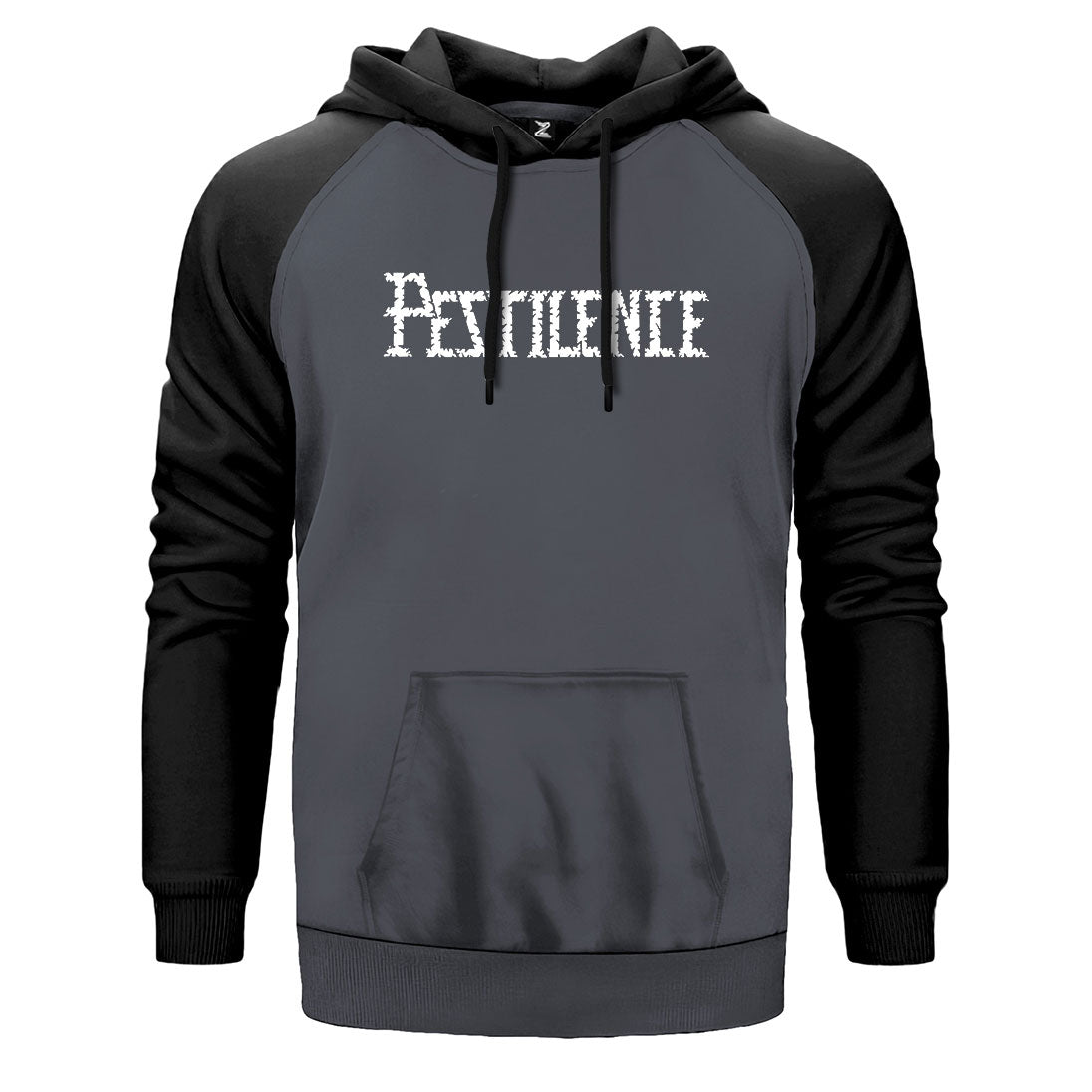 Pestilence Logo Çift Renk Reglan Kol Sweatshirt