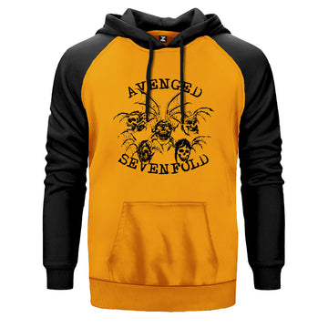 Avenged Sevenfold Smile Skulls Çift Renk Reglan Kol Sweatshirt