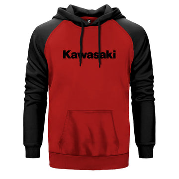 Kawasaki Logo Type Çift Renk Reglan Kol Sweatshirt